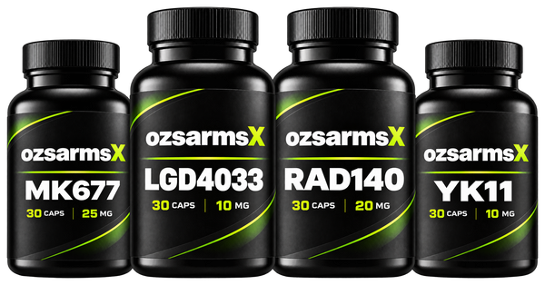 MK-677 + LGD-4033 + RAD-140 + YK-11 (Quad Advanced Myostatin & Mass Research Stack)
