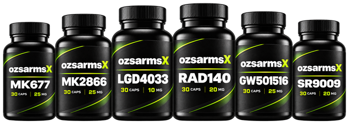 MK-677 + MK-2866 + LGD-4033 + RAD-140 + GW-501516 + SR9009 (Hexa Ultimate Pro-Research Master Stack)