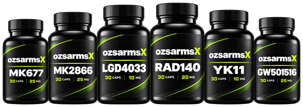 MK-677 + MK-2866 + LGD-4033 + RAD-140 + YK-11 + GW-501516 (Hexa Ultimate Pro-Research Master Stack)