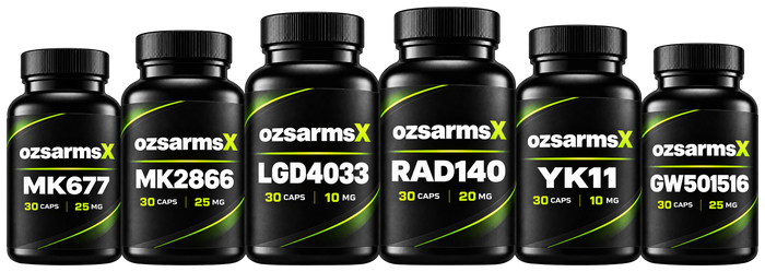 MK-677 + MK-2866 + LGD-4033 + RAD-140 + YK-11 + GW-501516 (Hexa Ultimate Pro-Research Master Stack)