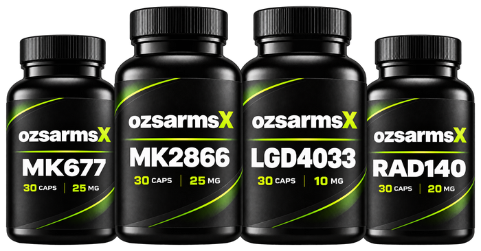 MK-677 + MK-2866 + LGD-4033 + RAD-140 (Quad Power & Recomp Research Stack)